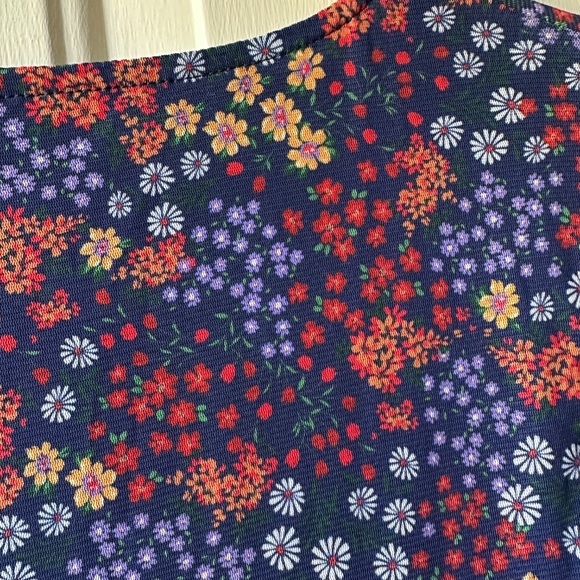 Draper James Dress Women’s Small Multicolor Floral Print V-Neck - Picture 9 of 14